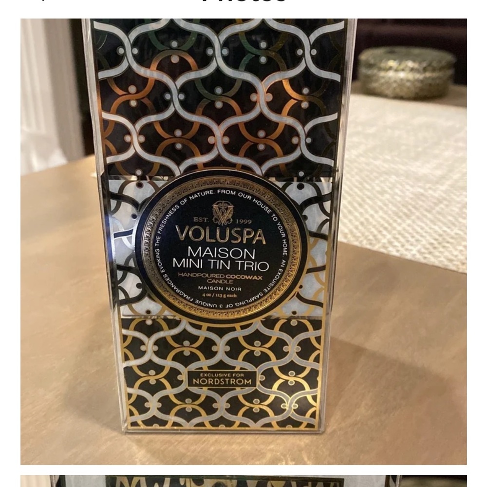 Voluspa Maison Mini Tin Trio Handpoured Cocowax Candles 3 x 113g